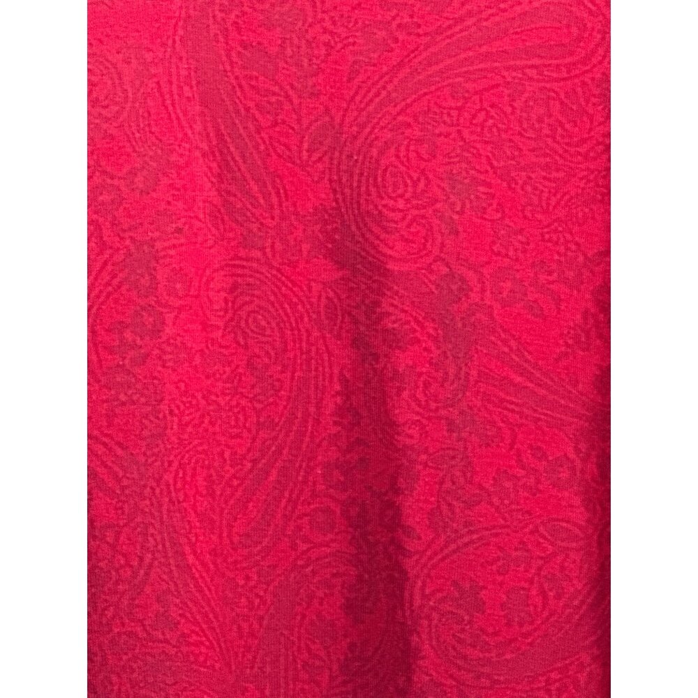 Soft Surroundings Womens Fuchsia Paisley Asymmetrical V-Neck Poncho Top Size 1X - Picture 2 of 8